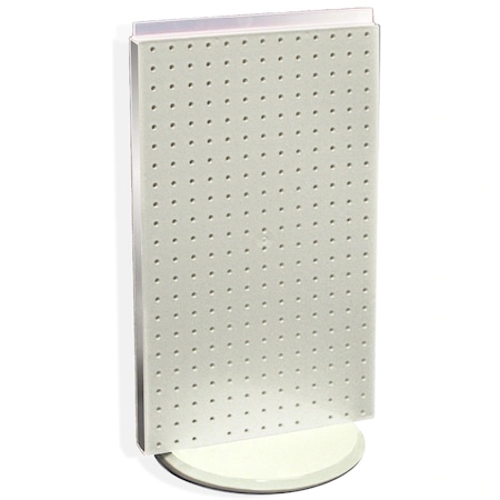 Azar Displays Revolving 13.5"W x 22"H Pegboard Counter Display 700513-WHT